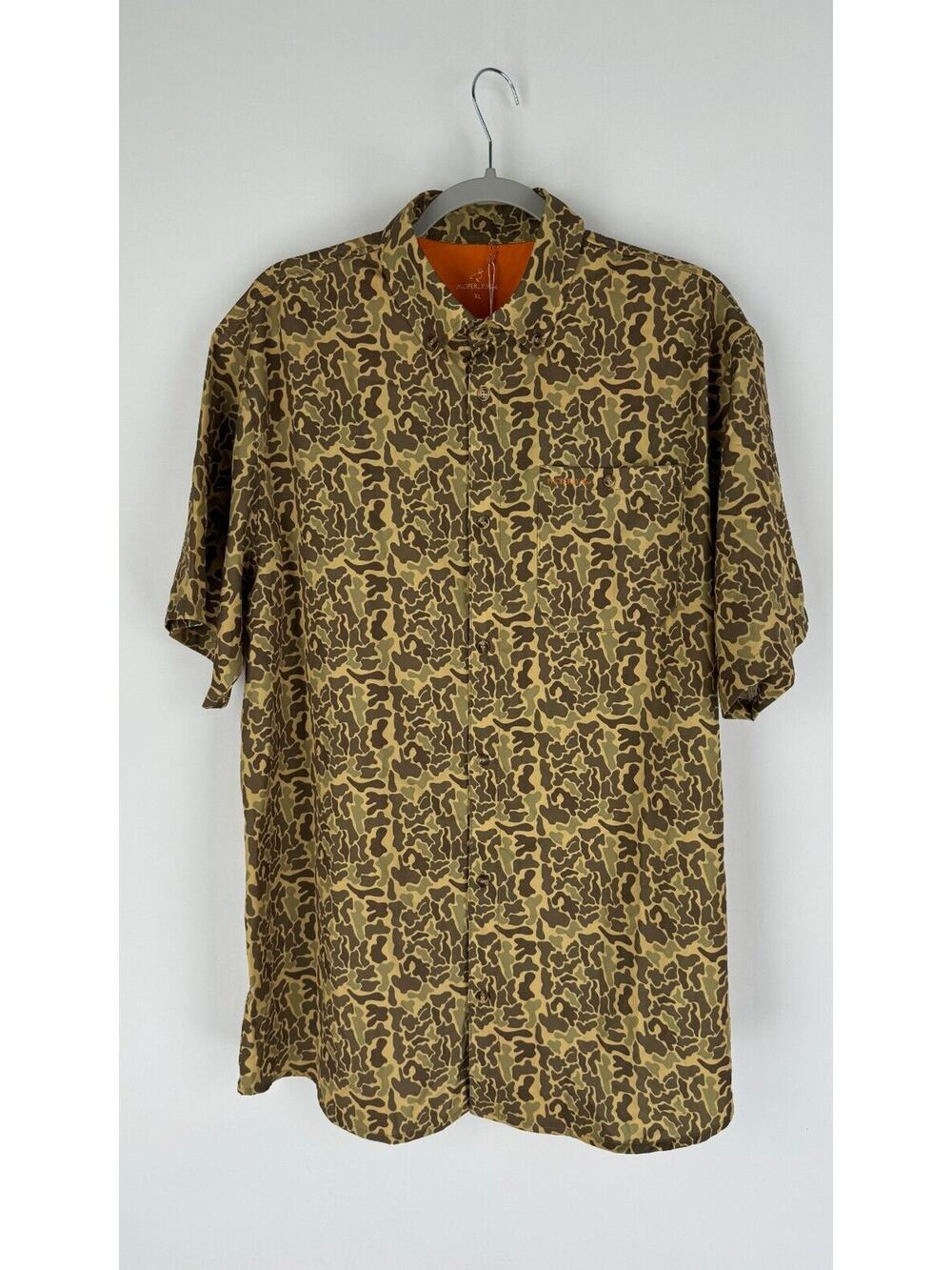 Properly Tied Mens Multicolor Sportsman Field Button Shirt Vtg Camo Size XL NWT